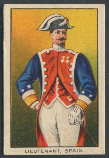 Lieutenant Spain Blue Red Uniform